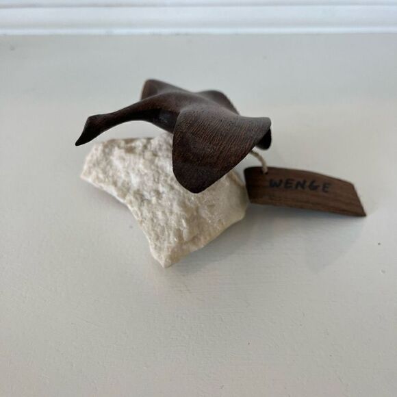 Carl Hoselton Signed Wenge Wood Goose Sculpture Canada - Picture 1 of 6